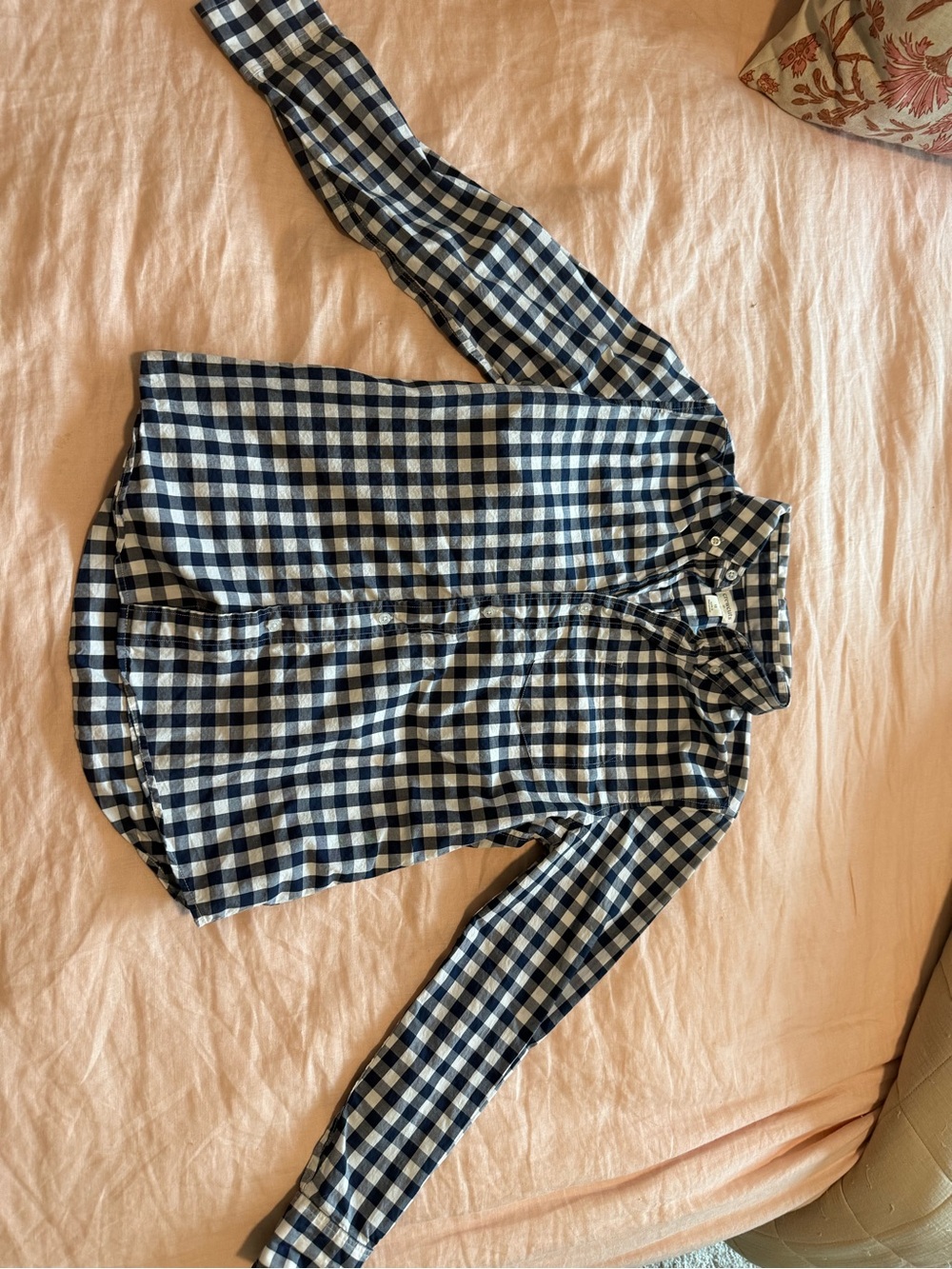 Crewcuts Blue and White Gingham Button-Down Shirt